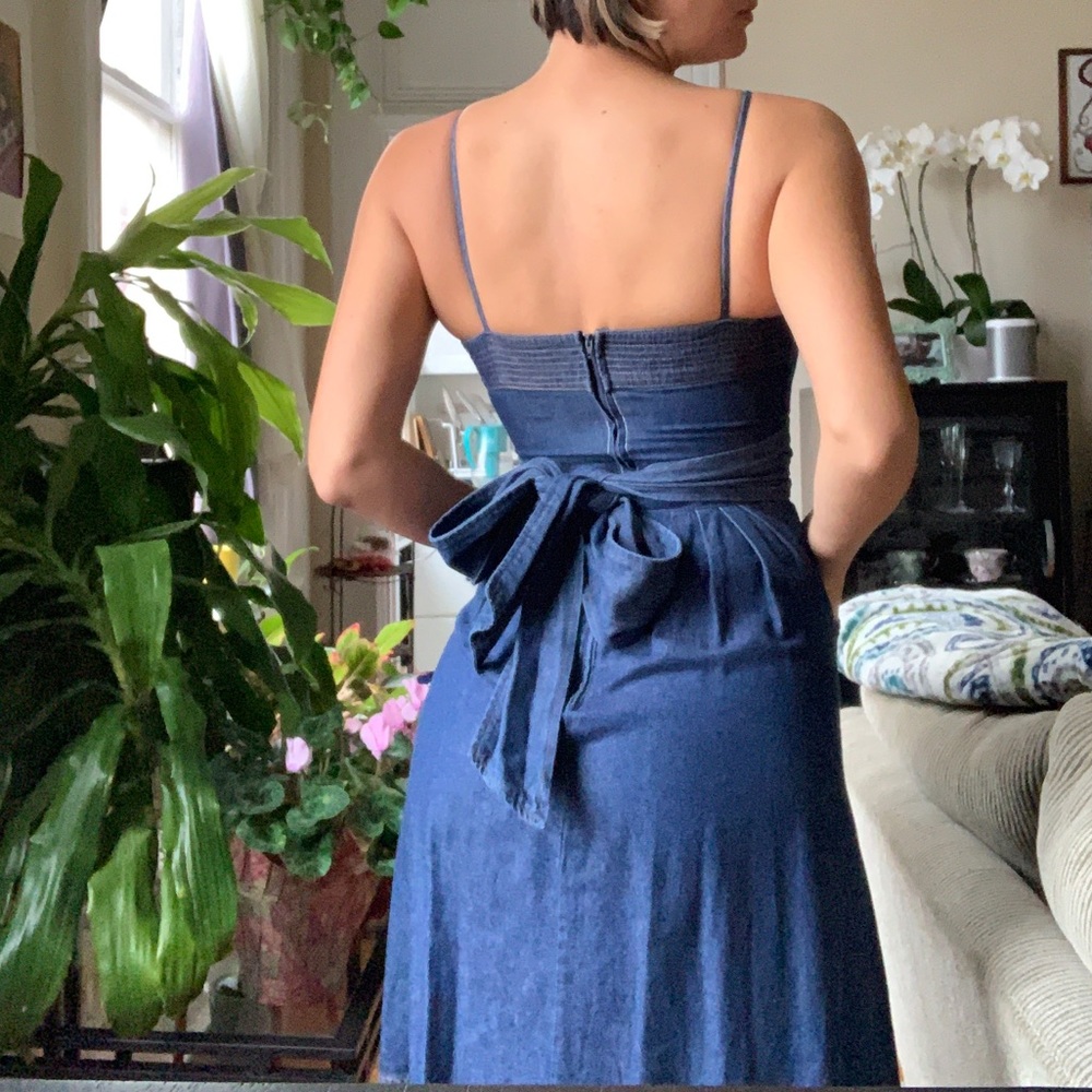 Fit and Flare Dress with Waist Tie and Pockets